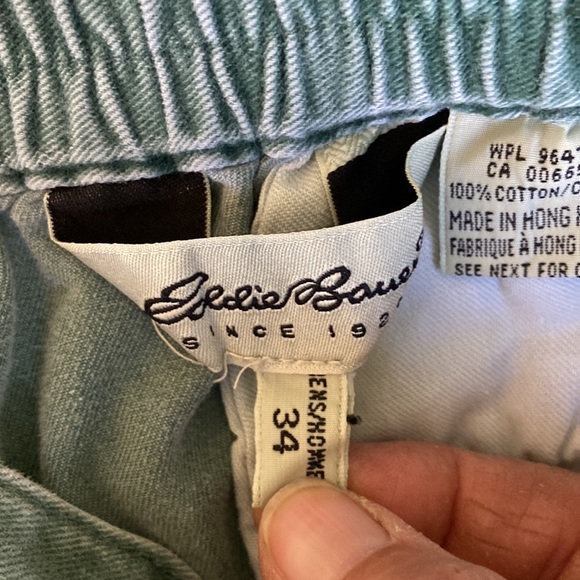 Mens Eddie Bauer Sage Green Shorts Sz 34 - Picture 4 of 6